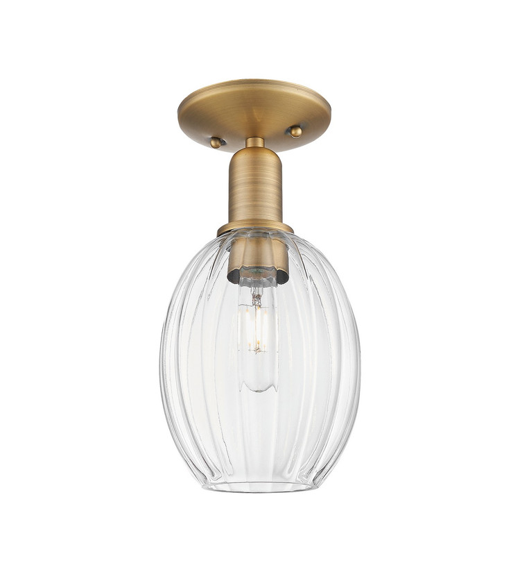 Innovations - 716-1C-BB-G459-6CL - One Light Semi-Flush Mount - Arcadia - Brushed Brass
