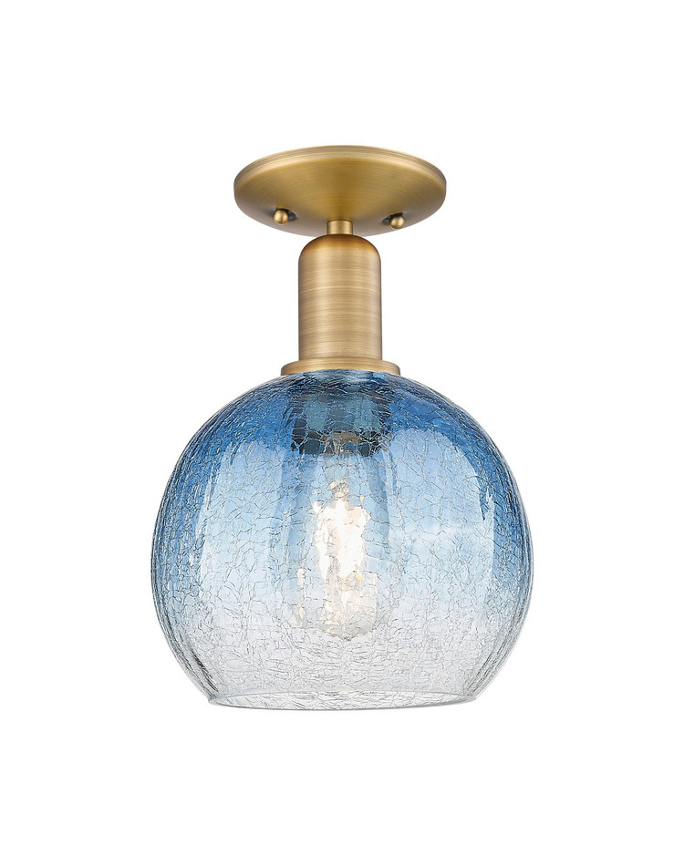 Innovations - 716-1C-BB-G483-8SB - One Light Semi-Flush Mount - Arcadia - Brushed Brass