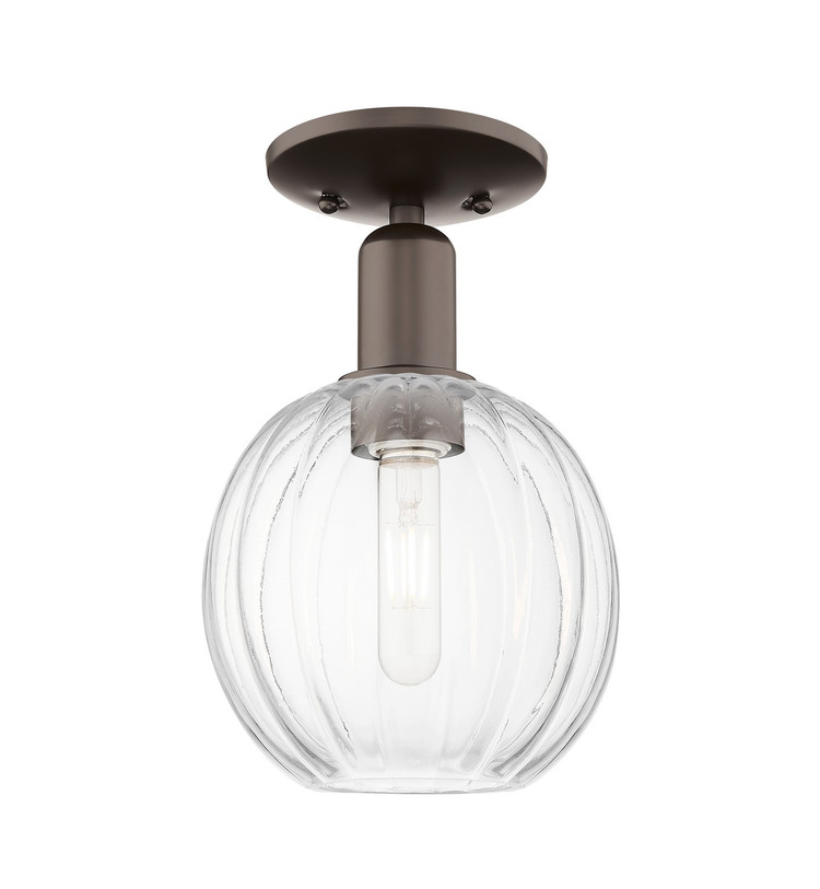 Innovations - 716-1C-OB-G458-7CL - One Light Semi-Flush Mount - Arcadia - Oil Rubbed Bronze