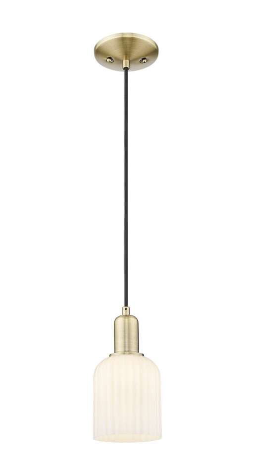 Innovations - 716-1P-AB-G559-5GWH - One Light Mini Pendant - Arcadia - Antique Brass