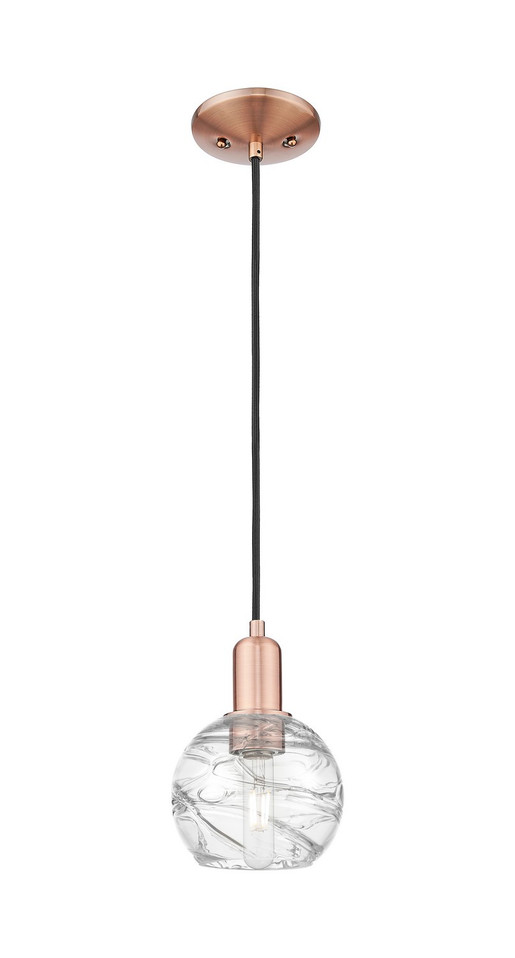 Innovations - 716-1P-AC-G1213-6CL - One Light Mini Pendant - Arcadia - Antique Copper