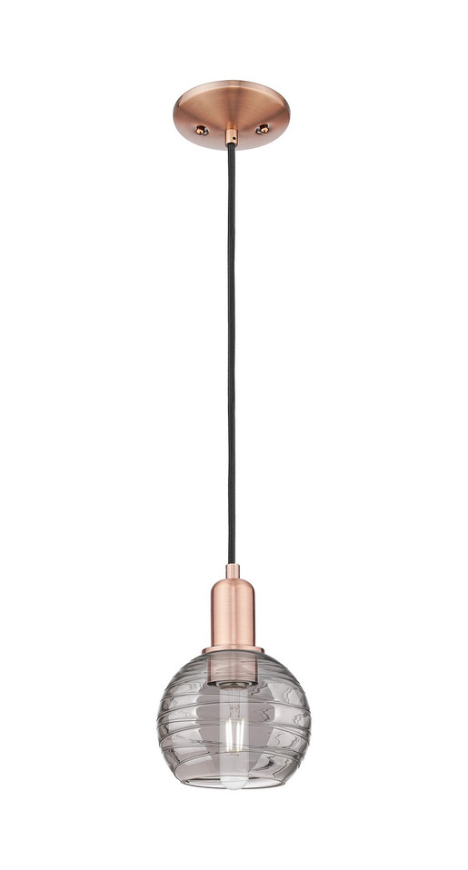 Innovations - 716-1P-AC-G1213-6SM - One Light Mini Pendant - Arcadia - Antique Copper
