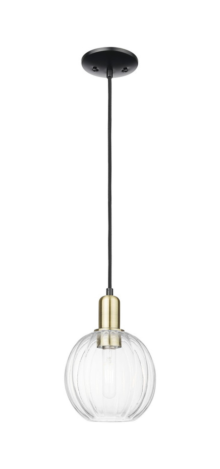 Innovations - 716-1P-BAB-G458-7CL - One Light Mini Pendant - Arcadia - Black Antique Brass