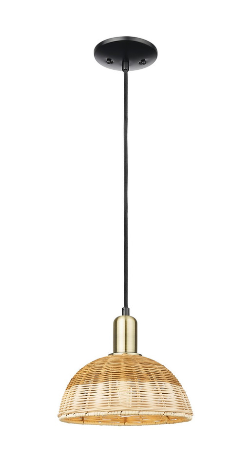 Innovations - 716-1P-BAB-NBD2-9-NAT - One Light Mini Pendant - Arcadia - Black Antique Brass