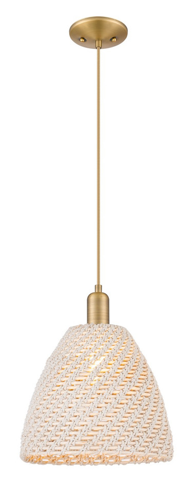 Innovations - 716-1P-BB-NBD-12-NAT - One Light Pendant - Arcadia - Brushed Brass Innovations - 716-1P-BB-NBD-12-NAT - One Light Pendant - Arcadia - Brushed Brass