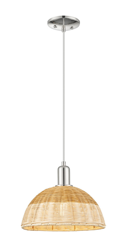 Innovations - 716-1P-PN-NBD2-12-NAT - One Light Mini Pendant - Arcadia - Polished Nickel