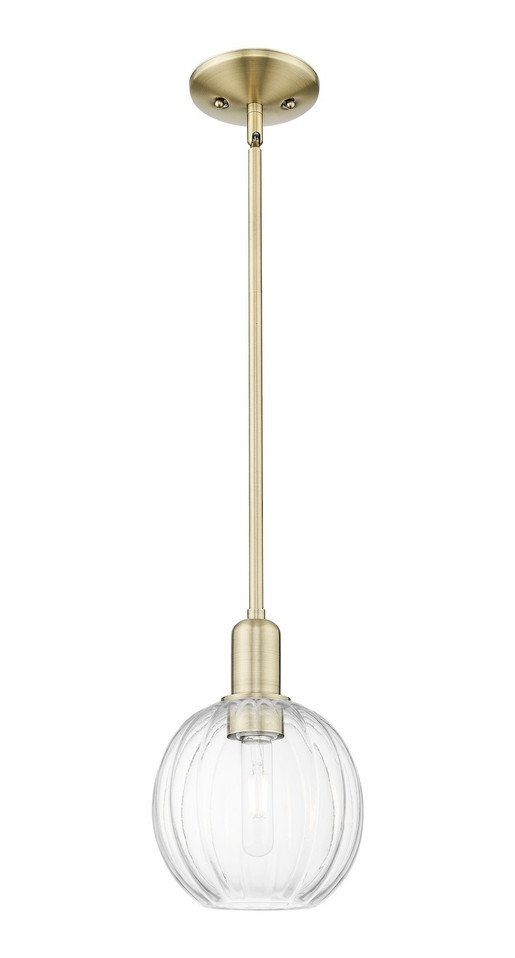 Innovations - 716-1S-AB-G458-7CL - One Light Mini Pendant - Arcadia - Antique Brass