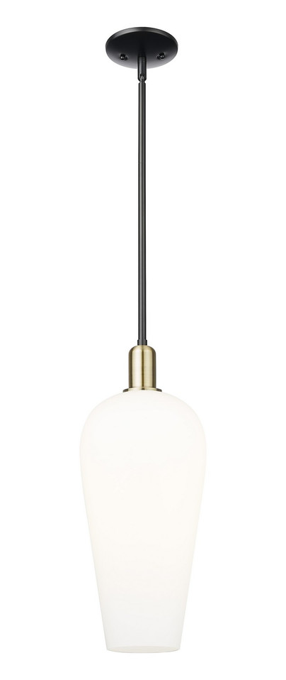 Innovations - 716-1S-BAB-G456-8WH - One Light Mini Pendant - Arcadia - Black Antique Brass