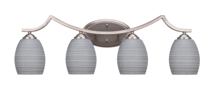 Toltec Lighting - 554-GP-4022 - Four Light Bathroom - Zilo - Graphite