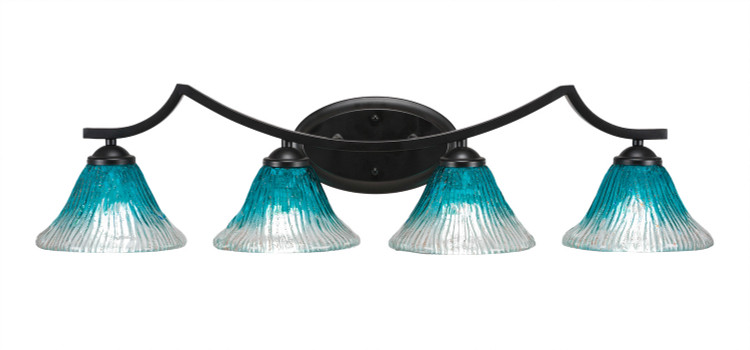 Toltec Lighting - 554-MB-458 - Four Light Bath Bar - Zilo - Matte Black