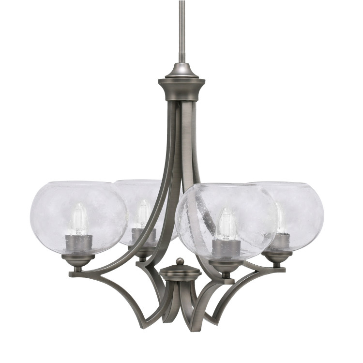 Toltec Lighting - 564-GP-202 - Four Light Chandelier - Zilo - Graphite
