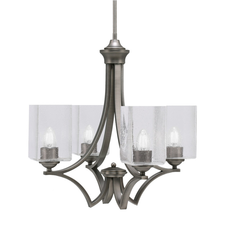Toltec Lighting - 564-GP-530 - Four Light Chandelier - Zilo - Graphite