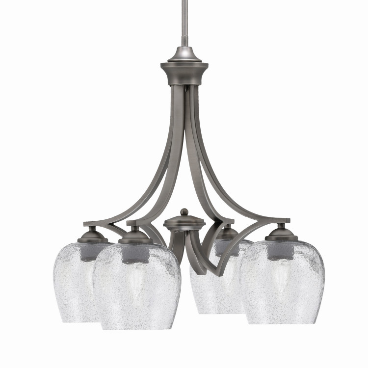 Toltec Lighting - 568-GP-4812 - Four Light Chandelier - Zilo - Graphite