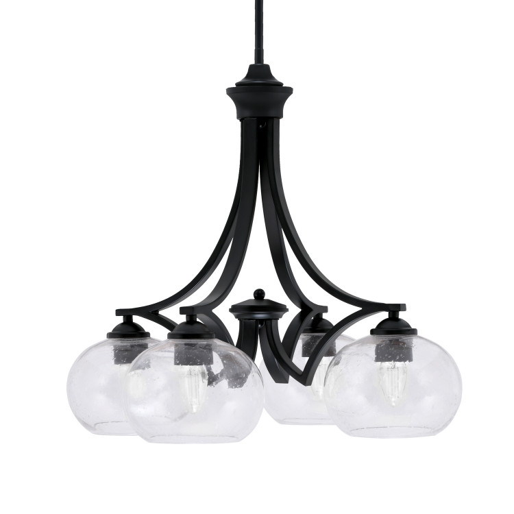 Toltec Lighting - 568-MB-202 - Four Light Chandelier - Zilo - Matte Black