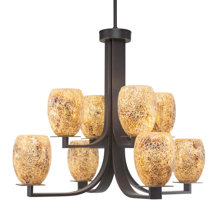 Toltec Lighting - 578-DG-4175 - Eight Light Chandelier - Apollo - Dark Granite