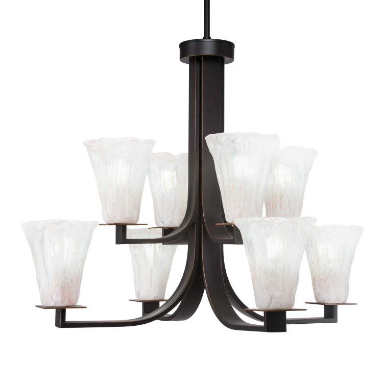 Toltec Lighting - 578-DG-729 - Eight Light Chandelier - Apollo - Dark Granite