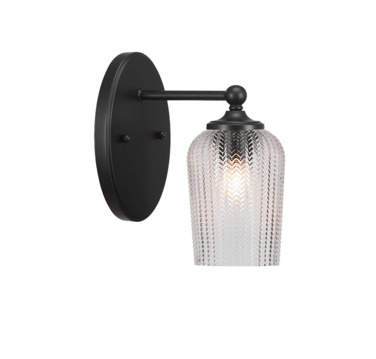 Toltec Lighting - 5911-MB-4250 - One Light Wall Sconce - Capri - Matte Black