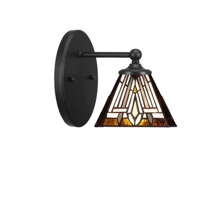 Toltec Lighting - 5911-MB-9596 - One Light Wall Sconce - Capri - Matte Black