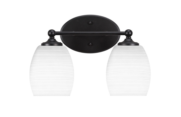 Toltec Lighting - 5912-MB-4021 - Two Light Bathroom Lighting - Capri - Matte Black