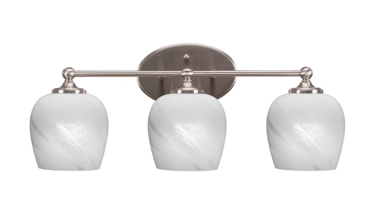Toltec Lighting - 5913-BN-4811 - Three Light Bathroom Lighting - Capri - Brushed Nickel