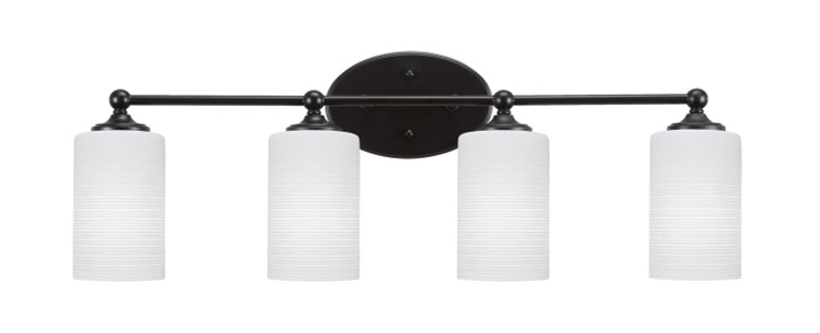 Toltec Lighting - 5914-MB-4061 - Four Light Bathroom Lighting - Capri - Brushed Nickel