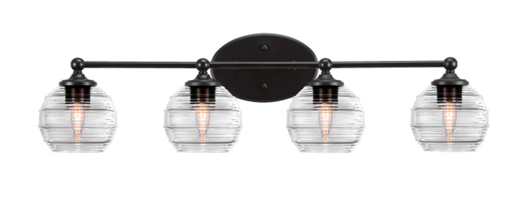 Toltec Lighting - 5914-MB-5110 - Four Light Bathroom Lighting - Capri - Brushed Nickel