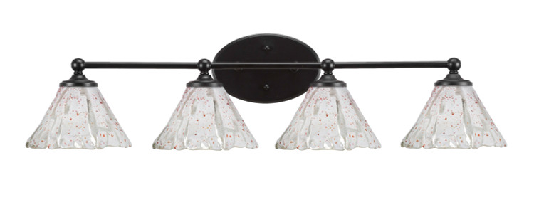 Toltec Lighting - 5914-MB-7195 - Four Light Bathroom Lighting - Capri - Brushed Nickel