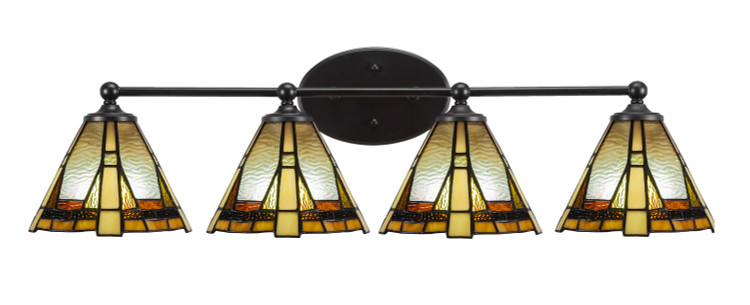Toltec Lighting - 5914-MB-9345 - Four Light Bathroom Lighting - Capri - Brushed Nickel