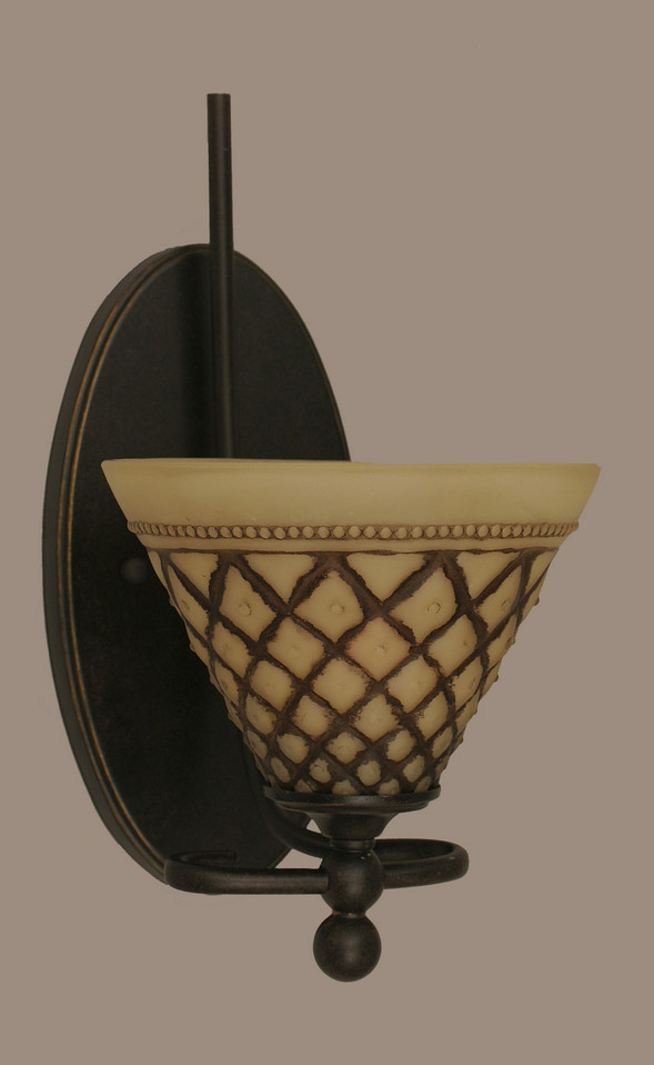 Toltec Lighting - 591-DG-7185 - One Light Wall Sconce - Capri - Dark Granite