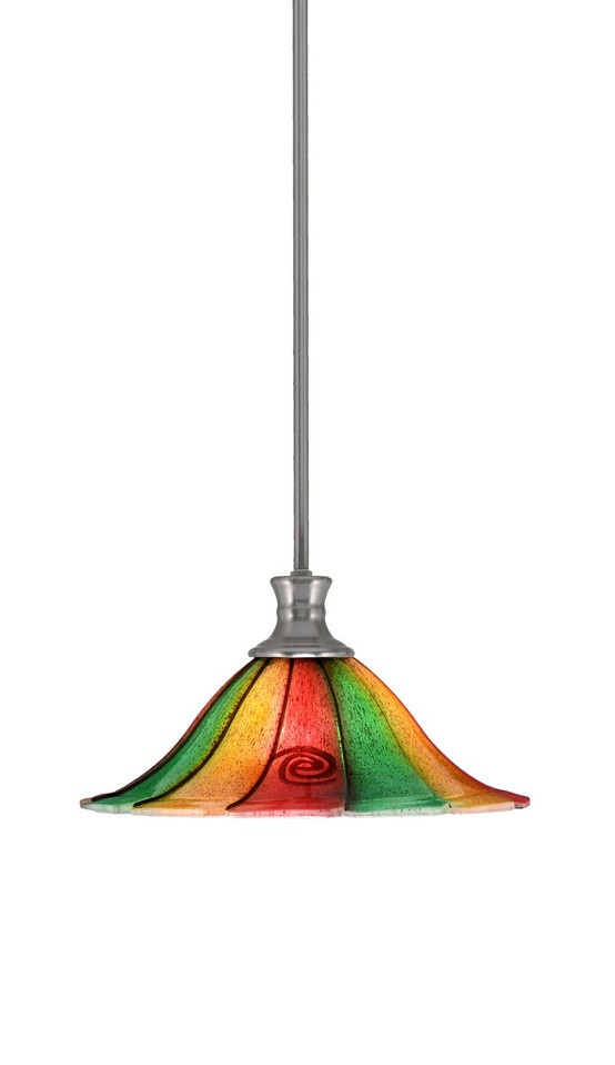 Toltec Lighting - 76-BN-764 - One Light Pendant - Stem - Brushed Nickel