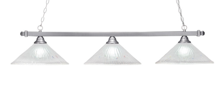 Toltec Lighting - 803-BN-711 - Three Light Billiard/Island - Square - Brushed Nickel