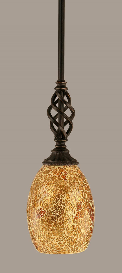Toltec Lighting - 80-DG-4175 - One Light Mini Pendant - Eleganté - Dark Granite