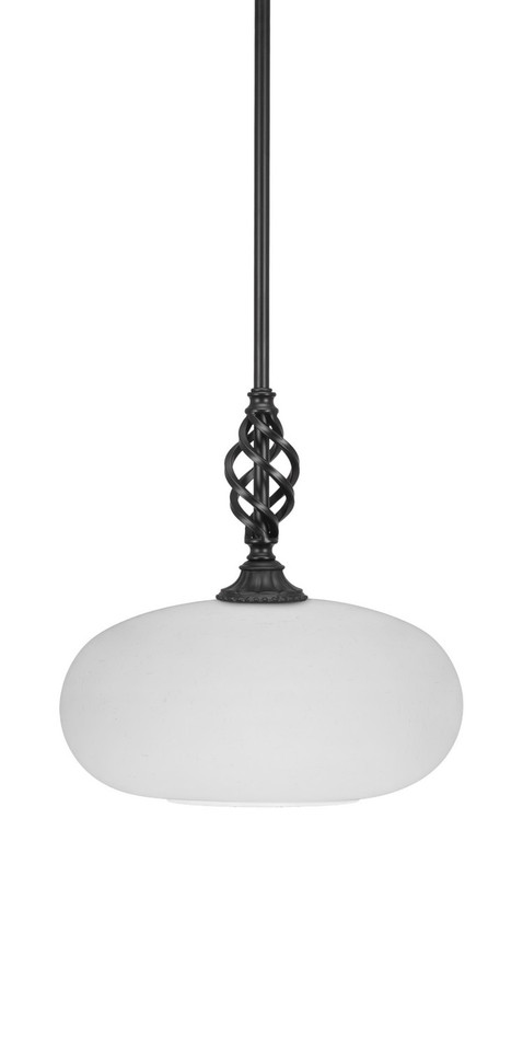 Toltec Lighting - 80-MB-216 - One Light Mini Pendant - Eleganté - Matte Black