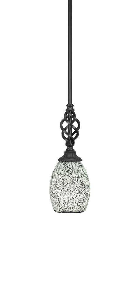 Toltec Lighting - 80-MB-4165 - One Light Mini Pendant - Eleganté - Matte Black