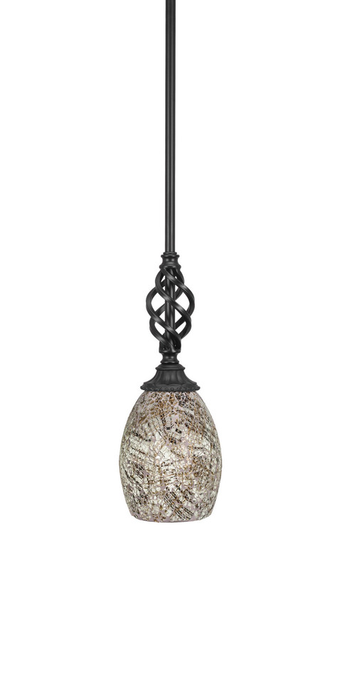 Toltec Lighting - 80-MB-5054 - One Light Mini Pendant - Eleganté - Matte Black