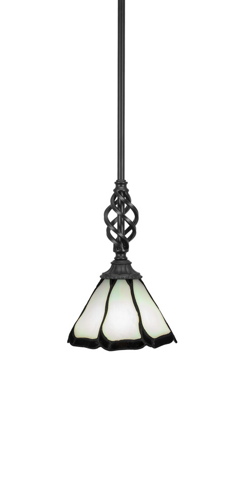 Toltec Lighting - 80-MB-9125 - One Light Mini Pendant - Eleganté - Matte Black