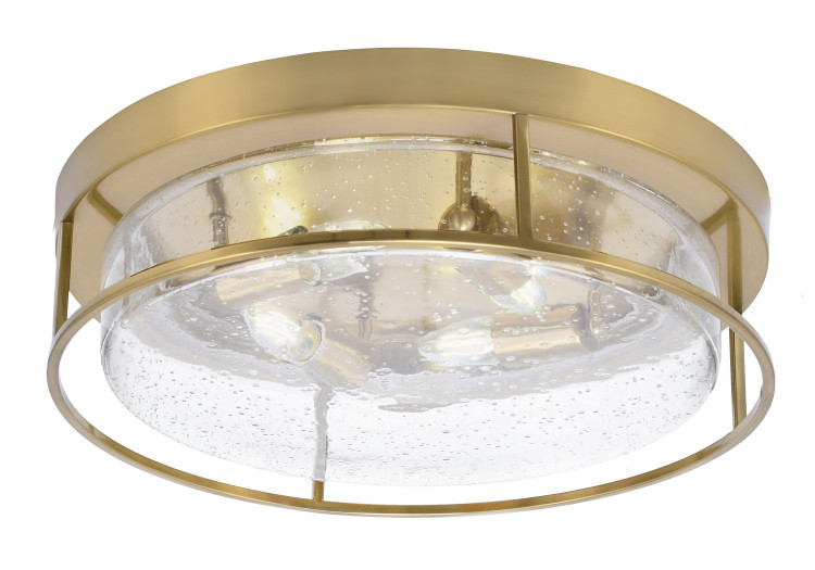 Toltec Lighting - 818-NAB-0 - Four Light Flush Mount - Any - New Age Brass