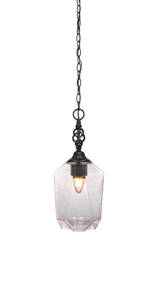 Toltec Lighting - 82-MB-4460 - One Light Pendant - Eleganté - Matte Black