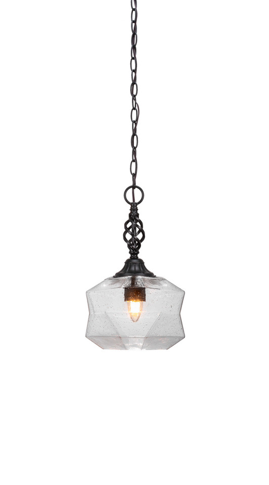 Toltec Lighting - 82-MB-4490 - One Light Pendant - Eleganté - Matte Black