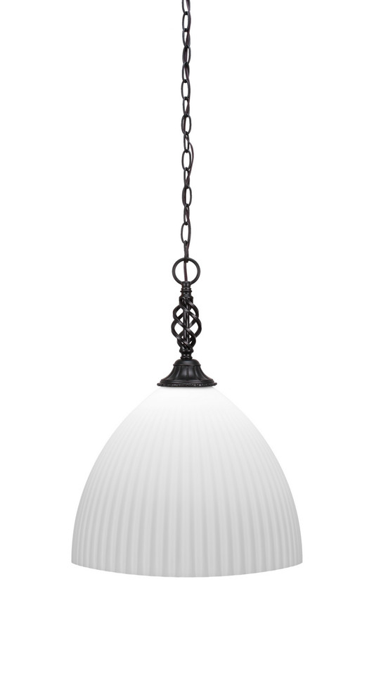 Toltec Lighting - 82-MB-4691 - One Light Pendant - Eleganté - Matte Black