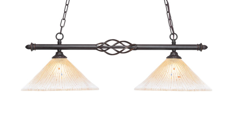 Toltec Lighting - 862-DG-700 - Two Light Island Bar - Eleganté - Dark Granite