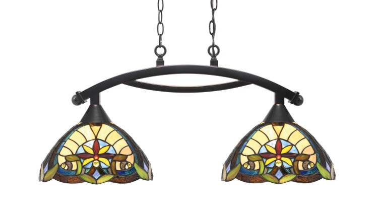 Toltec Lighting - 872-BC-9369 - Two Light Island Pendant - Bow - Black Copper