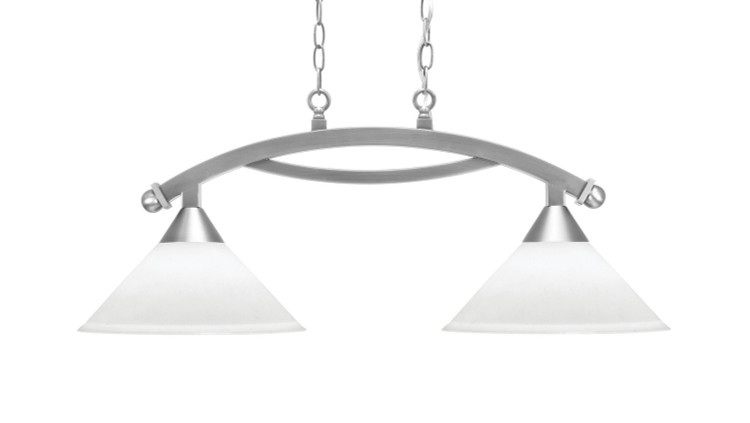 Toltec Lighting - 872-BN-316 - Two Light Island Pendant - Bow - Brushed Nickel