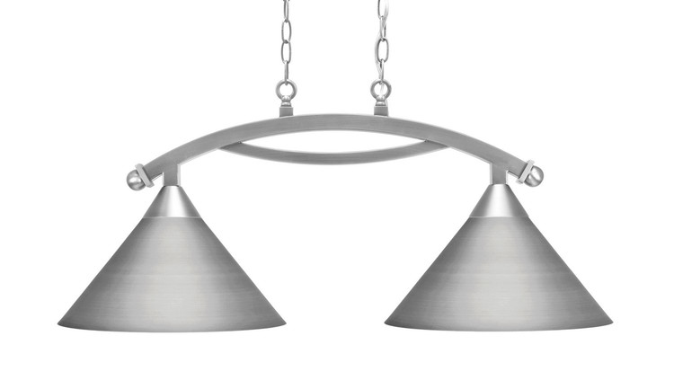 Toltec Lighting - 872-BN-420-BN - Two Light Island Pendant - Bow - Brushed Nickel
