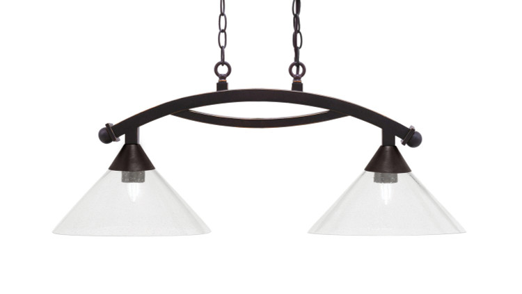 Toltec Lighting - 872-DG-306 - Two Light Island Pendant - Bow - Dark Granite Toltec Lighting - 872-DG-306 - Two Light Island Pendant - Bow - Dark Granite