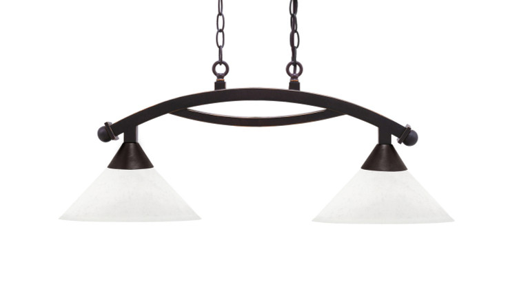 Toltec Lighting - 872-DG-314 - Two Light Island Pendant - Bow - Dark Granite Toltec Lighting - 872-DG-314 - Two Light Island Pendant - Bow - Dark Granite