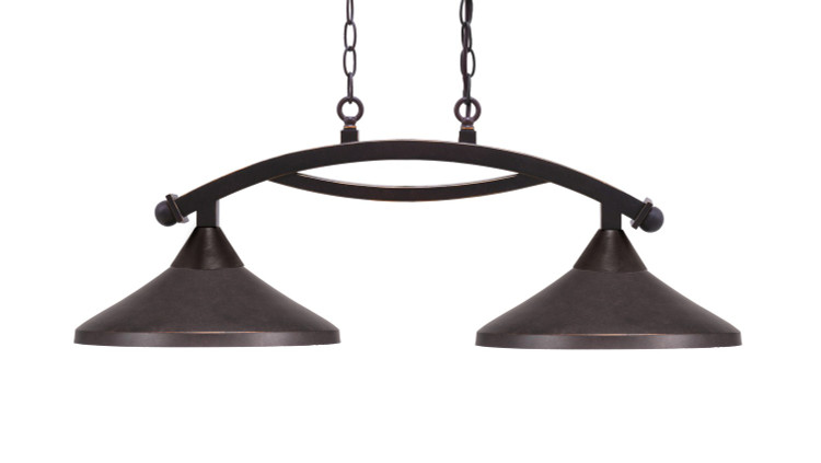 Toltec Lighting - 872-DG-422-DG - Two Light Island Pendant - Bow - Dark Granite Toltec Lighting - 872-DG-422-DG - Two Light Island Pendant - Bow - Dark Granite