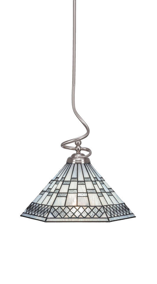 Toltec Lighting - 900-BN-910 - One Light Pendant - Capri - Brushed Nickel