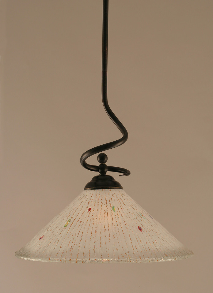 Toltec Lighting - 900-DG-711 - One Light Stem Pendant - Capri - Dark Granite
