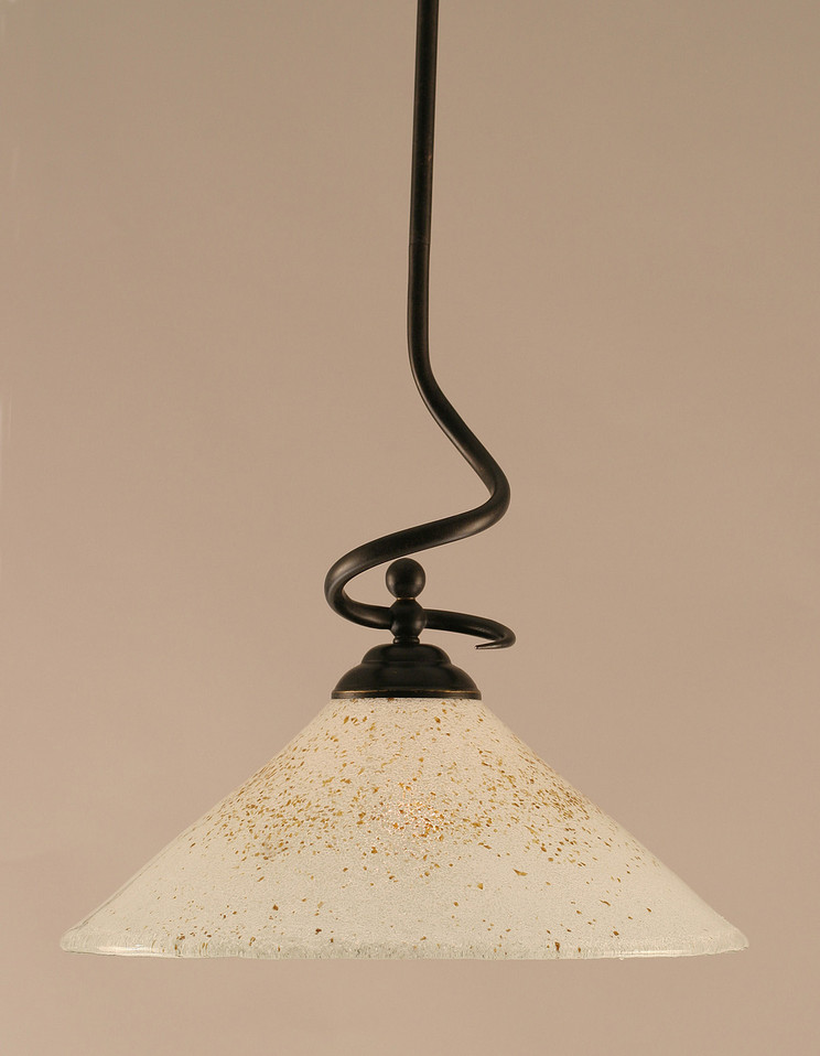 Toltec Lighting - 900-DG-714 - One Light Pendant - Capri - Dark Granite